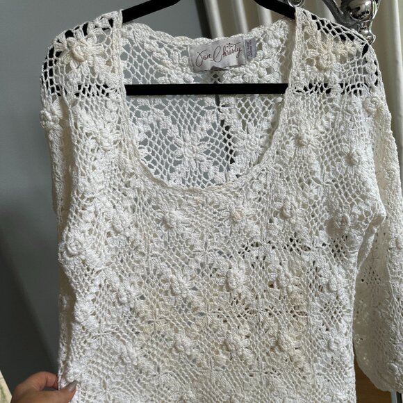 Crochet Top with scoop neck and the perfect amount of Peek a Boo - Picture 15 of 16